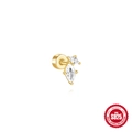 Gouden S925 sterling zilveren oorknopje met marquise-geslepen zirkoon in minimalistische stijl - Stijl 5 - Gouden Marquise Hanger (Enkel)