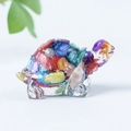 Cute multicolored crystal gravel filled turtle figurine creative home desk decoration - 33 Colorful Shell