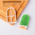 Ausstechform Rundbogenfenster mit Tannenbaum-Stempel, 5x9cm Backwerkzeug aus Kunststoff - PLA / Tannenbaum Ausstecher