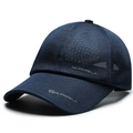 Dunkelblaue atmungsaktive Mesh-Baseballkappe für Damen und Herren mit KAIRUI-Logo - Verstellbar / Blau