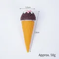 Realistic chocolate ice cream cone model with colorful sprinkles for shop display - Dark Coffee