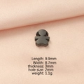 Black stainless steel girl pendant charm for DIY jewelry with specific size measurements - Girls / Black