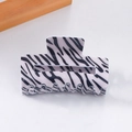 Eleganter rechteckiger Haarklammer mit klassischem Schwarz-Weiß-Zebramuster für Damen - Schwarz Weiß Zebra