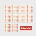 Red and yellow reward stickers for students featuring smiles, stars, and flowers, 10 sheets pack - Red Flag Style / 10 Sheets/Pack
