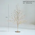 Elegant 50cm golden tabletop decorative tree with transparent bead details for home decor - Gold Small Decorative Tree