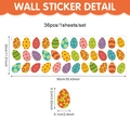 Ostereier Wandtattoo Set mit 36 bunten Mustern auf weißem Hintergrund 90x30cm - Osterei Hase Stil (CT26Y80034T_R)