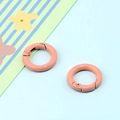 Pink color painted 23mm metal spring ring buckle set for keychains and accessories - Pink (Outer Diameter 20mm)