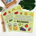 Bold and Easy Fruit Coloring Book for kids with large cartoon fruit illustrations - Selling Fruit (TS04-Selling Fruit)