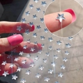 Transparent star-shaped acrylic rhinestone stickers for eye makeup and face decoration - Mixed Size Clear Star Rhinestones