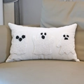 Weiße Halloween-Kissenhülle mit drei getufteten Geistern auf einem beigen Sofa - Chenille Stickerei Drei Geister / 30*50cm (Kissenbezug)