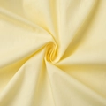 Detailed texture of soft creamy yellow woven fabric with elegant pleated fold drapery - S / 100% Cotton (Yellow)