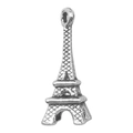 Silver Eiffel Tower metal charm pendant for DIY jewelry making and keychains - Eiffel Tower