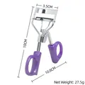 Purple plastic handle eyelash curler with dimensions and net weight 27.5g - Purple D-Shape Handle