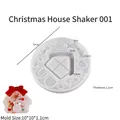 Molde de silicona casa de Navidad con copos de nieve para llaveros de resina DIY - Molde de Silicona / Colgante Quicksand de Casa de Navidad