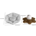 Silicone mold and finished lotus tray with detailed dimensions for candle holder DIY - Seven Stars Candle Holder