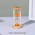 Clessidra minimalista in bambù con sabbia arancione e durata di 3 minuti netti - Standard / Arancione / 3 Minuti