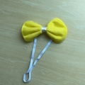 Cosplay yellow bow tie accessory with elastic band for animal costumes and pet decor - Yellow Tie
