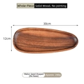 Walnut finish wooden tray in irregular oval shape for jewelry and perfumes - Sunflower Seed Shape (Footless)