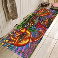Psychedelic eye art flannel rug with vibrant blue and pink patterns for hall floors - 40x60cm / Style 4-Long Tongues and Surreal Creatures Psychedelic