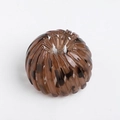 Brown matte resin bird nest hair ring for buns and ponytail holder clip accessories - Glossy Brownish Grey