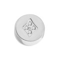 Componente per gioielli in argento con quattro pietre taglio diamante a rombo - Quadri di Poker / Argento