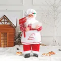 60cm Santa Claus chef figure in red checkered shirt with Welcome sign and white apron - Large (Standing)