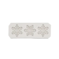 White silicone mold featuring three snowflake shapes for DIY cake and chocolate decoration - 2# (12.5x4.5x0.5cm) / Gray