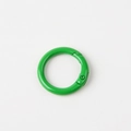 Macro detail of a bright green 23mm metal spring O-ring with glossy finish - Green (Outer Diameter 23mm)