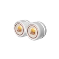 Portable ultrasonic contact lens cleaner in white with rose gold trim and duck design - 210A-White
