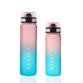32oz and 1L pink and blue gradient sports water bottles with matte finish and locking lid - 600ml / Pink Blue Gradient