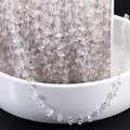 Catena in rame fai-da-te con cristalli trasparenti a taglio triangolare su bobina - 0,5 Metri/Confezione / Argento Lucido