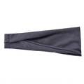 Deep grey elastic yoga headband in premium knit fabric for sports and daily wear - Dark Gray