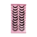Dramatic 3D faux mink eyelashes set with 10 pairs of dense wispy black lashes - DH06-H5 (Russian Volume)