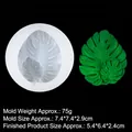 Silicone monstera leaf mold for DIY candles and resin, size 7.4x7.4x2.9cm model B1082 - 2#B1082 / Clear