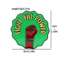 Detailed view of Fight The Power enamel pin with dimensions and weight measurements - Fight The Power (XZ2459-12)