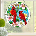 Pendentif de voiture en acrylique avec cardinaux rouges et fleurs de cornouiller blanc - Cardinaux Rouges (20)