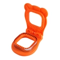 Orange bear-shaped sandwich cutter mold with stainless steel blade for DIY bread shaping - Orange Square
