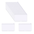 Confezione da 14 buste trasparenti in PVC con cerniera A5 A6 con 6 fori per raccoglitori - Confezione da 15 / Sacchetto con Cerniera A6