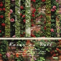6x6 inch Rose pattern paper pad with 24 sheets of 160gsm acid-free floral cardstock - 21019a 24 Sheets