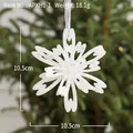Ornamento a fiocco di neve bianco glitterato 10,5 cm decorazione natalizia da appendere - Fiocco di neve 10.5cm / Bianco (Tipo A)