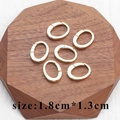 Set of 6 golden oval 18k plated lobster clasps for DIY jewelry making, size 1.8cm x 1.3cm - M82406 Gold Oval Connector Clasp