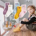 Pack of 5 pairs of cotton socks for kids featuring crown embroidery in assorted colors - S (12-15cm) Approx 1-3 Years / B5001 Crown