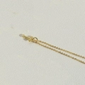 Elegant gold necklace featuring a minimalist sword pendant on a fine link chain - Letter T(TXL2998)