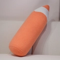 Creative bright orange plush pencil pillow with soft sherpa texture for sofa decor - 70cm(0.75kg) / Orange Red Teddy Fleece Style