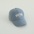 Casquette de baseball en velours côtelé bleu avec broderie Boston 1630 pour enfants - 50-52cm (2-5 Ans) / Boston-Bleu