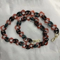 DIY acrylic bag chain strap with black green and pink links and gold lobster clasps - B302-J Black Green Pink Mixed