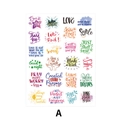 Pegatinas motivacionales de colores con frases en inglés para agendas y manualidades - Frases inspiradoras coloridas Estilo A (G011-A)