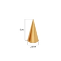 Golden T-bar earring display stand with conical base 5cm height jewelry storage holder - Cone Finger / 2.5*5cm / Gold