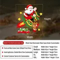 Tabella taglie per adesivi natalizi da vetrina con renne e Babbo Natale decorativi - Piccolo / Babbo Natale e il razzo delle renne (P-SD256)