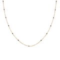 Choker-Halskette aus Titan-Gold mit schwarz-weißen Perlen im minimalistischen Stil - Schwarz Weiß